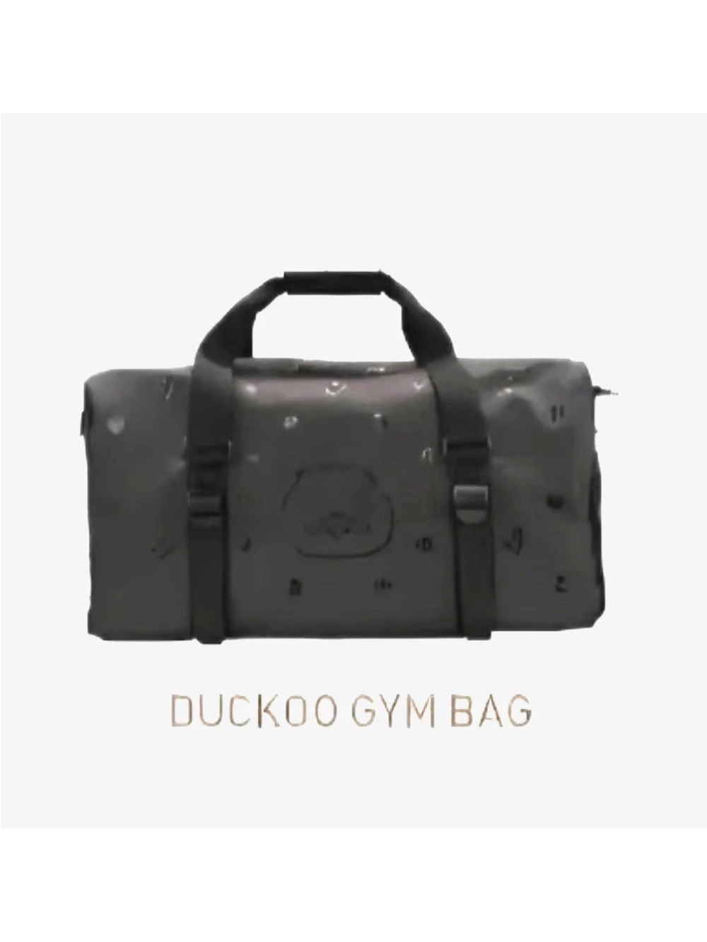 POPMART Duckoo Black Duffel Gym Bag with Top Handles